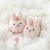 Dép bông thỏ CHEERFUL MARIO lông mịn giày gót phẳng da lộn thu đông trẻ em 3