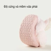 Dép bông thỏ CHEERFUL MARIO lông mịn giày gót phẳng da lộn thu đông trẻ em 4