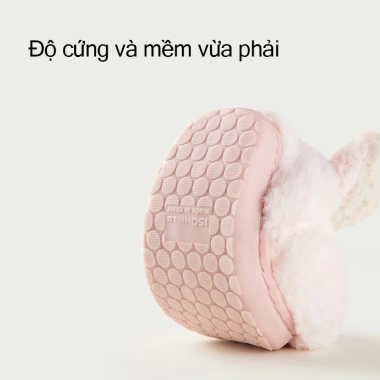 Dép bông thỏ CHEERFUL MARIO lông mịn giày gót phẳng da lộn thu đông trẻ em 4 Dép bông thỏ CHEERFUL MARIO lông mịn giày gót phẳng da lộn thu đông trẻ em 4