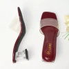 Dép Cao Gót Nữ Công Sở 5cm LUME Đỏ Mũi Hở Quai Trong Đế Chống Trượt Giá 170k 4