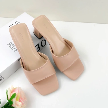 Dép Cao Gót Nữ Công Sở Đế Vuông 5 Phân - Guốc Sandal Hở Mũi Quai Ngang Êm Chân, 315k