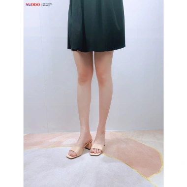 Dép Cao Gót Nữ Công Sở Đế Vuông 5 Phân - Guốc Sandal Hở Mũi Quai Ngang Êm Chân, 315k