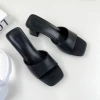 Dép Cao Gót Nữ Công Sở Đế Vuông 5 Phân - Guốc Sandal Hở Mũi Quai Ngang Êm Chân, 315k 10