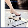 Dép cao gót nữ quai đính đá lấp lánh TT49 phù hợp tiệc, công sở, dạo phố