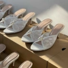 Dép cao gót nữ Ren trắng đính ngọc – Pearl Heels, hoàn hảo tiệc cưới, giá 364k 6