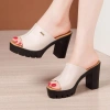Đép cao gót quai bản phối chữ 7P SUN giảm còn 355.000đ Giá ưu đãi 355k 3