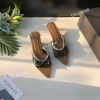 Dép cao gót quai ngang đính nơ 5 phân - Phong cách nàng thơ, mũi nhọn, giảm giá 20% chỉ 191.660₫ 9