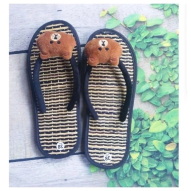 Dep chiếu gắn gấu, dép cói du lịch nhẹ, thoáng mát, giá chỉ 47.000đ 4