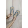 Dép cói nữ kẹp xỏ ngón, caro viền xinh xắn - đi trong nhà, văn phòng, biển, 55.000₫ 8
