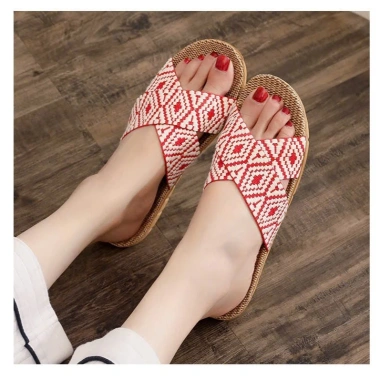 Dép cói vải siêu nhẹ trong nhà Luxury Thổ Cẩm cá tính 8 màu, đế chống trơn - 36.000₫