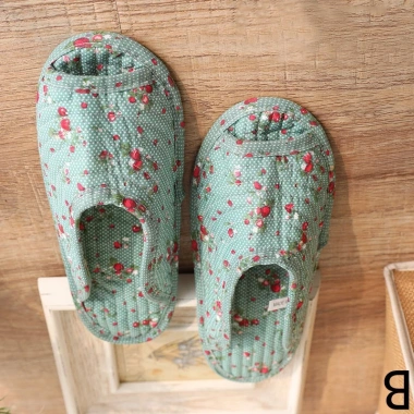 Dép Cotton 1 Đôi In Hoa Xinh Xắn, Đế Bằng Chống Trượt, Thời Trang, 55.944₫