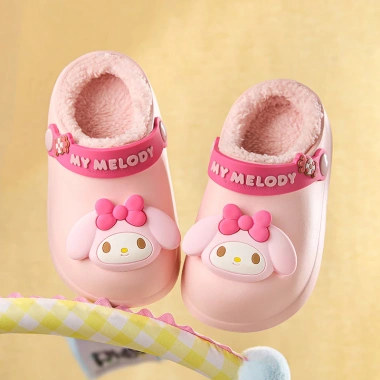 Dép cross len Sanrio Mario mùa đông bé gái - giày suốt lót lông ấm, giá 207.900 VND 3