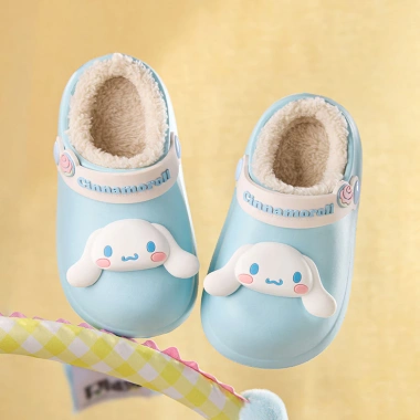 Dép cross len Sanrio Mario mùa đông bé gái - giày suốt lót lông ấm, giá 207.900 VND 4