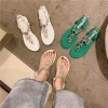 Dép đế bằng nữ Bohemian plus size 36-42, kim cương giả, xỏ ngón xương cá du lịch 7