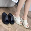 Dép đế xuồng nữ da thật 7cm chống thấm nước - Tôn dáng sang chảnh, siêu êm chân