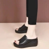 Dép đế xuồng nữ da thật 7cm chống thấm nước - Tôn dáng sang chảnh, siêu êm chân 4
