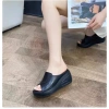 Dép đế xuồng nữ da thật 7cm chống thấm nước - Tôn dáng sang chảnh, siêu êm chân 7