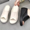 Dép đế xuồng nữ da thật 7cm chống thấm nước - Tôn dáng sang chảnh, siêu êm chân 9