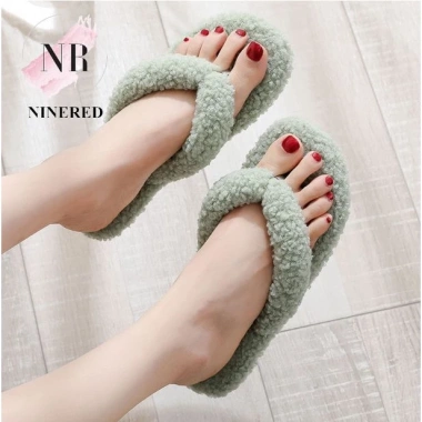 Dép đi trong nhà Quai Kẹp Lông Cườu Cao NineRed Homewear D102-D130 giảm còn 59k 3