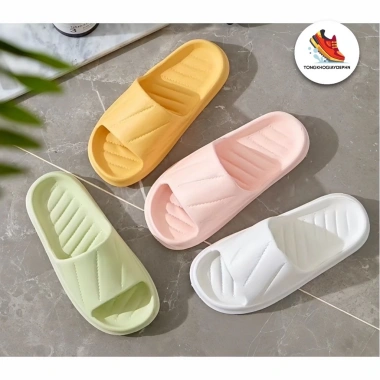 Dép EVA siêu mềm cho nhà & văn phòng - Chống trơn trượt, họa tiết sọc cheo, giảm 22%