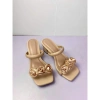 Dép gót 5 phân nữ hai quai ngang hoa da mờ vừa size tăng đầy chân 129.000 4