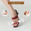 Dép Guốc Cao Gót 2 Quai Ngang Bản Nhỏ Mũi Vuông Đỏ - Thời Trang & Thoải Mái Tết 2.026 5