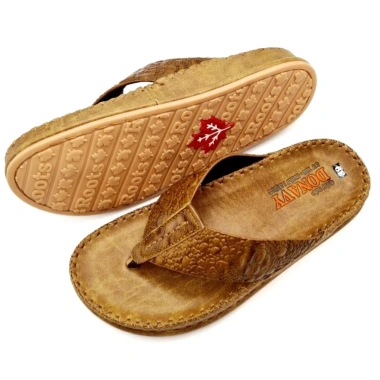 Dép kẹp da bò vân cá sấu nam - Đế chóng trượt, may chỉ, BH 1 năm, giá 289k