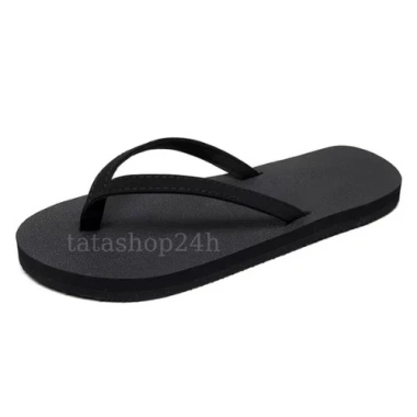 Dép kẹp đen xỏ ngón nữ quai vải siêu bền, tiện lợi cho du lịch biển, chỉ 35.000₫ 2 Dép kẹp đen xỏ ngón nữ quai vải siêu bền, tiện lợi cho du lịch biển, chỉ 35.000₫ 2