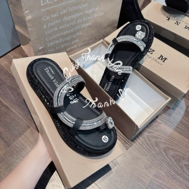 Dép kẹp ngón dây đá sợi cao 3cm - Siêu nhẹ, xinh, giảm giá 20% chỉ 170.000đ 7