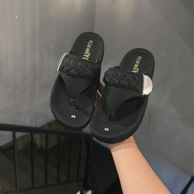 Dép kẹp nữ tam giác N7 dây bính, khoen tròn da mềm cao 3cm, nhẹ chân mũi tròn 4