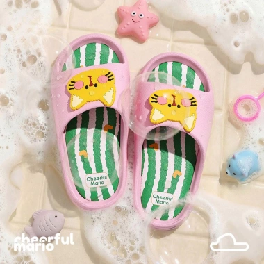 Dép lê mèo Mario Sakura hồng trẻ em - Chống trượt, chống mùi, giá chỉ 183.600đ