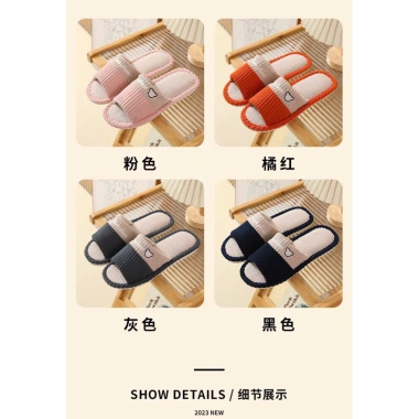 Dép Lê Nữ & Nam Mùa Xuân Thu Gia Dụng Trong Nhà Cặp Đôi Thấm Mồ Hôi Vải Cotton Đế Mềm Chống Trượt 52.999đ