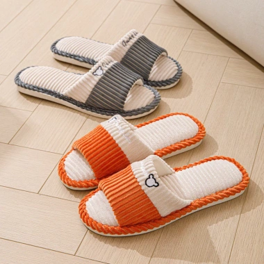 Dép Lê Nữ & Nam Mùa Xuân Thu Gia Dụng Trong Nhà Cặp Đôi Thấm Mồ Hôi Vải Cotton Đế Mềm Chống Trượt 52.999đ