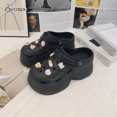 Dép lỗ nữ CAPUBEW hoa EVA dễ thương, tháo được, đế êm thoáng khí, chỉ 141k