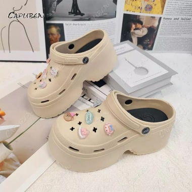 Dép lỗ nữ CAPUBEW hoa EVA dễ thương, tháo được, đế êm thoáng khí, chỉ 141k