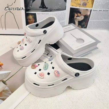 Dép lỗ nữ CAPUBEW hoa EVA dễ thương, tháo được, đế êm thoáng khí, chỉ 141k