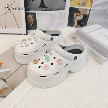 Dép lỗ nữ CAPUBEW hoa EVA dễ thương, tháo được, đế êm thoáng khí, chỉ 141k