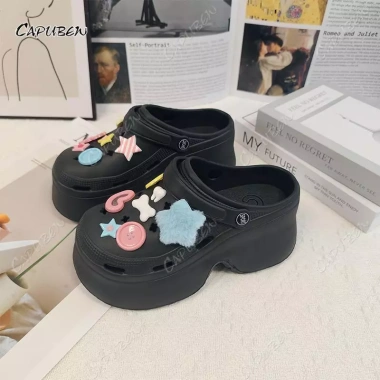 Dép lỗ nữ CAPUBEW hoa EVA dễ thương, tháo được, đế êm thoáng khí, chỉ 141k