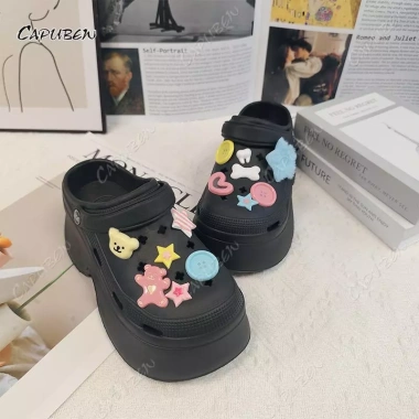 Dép lỗ nữ CAPUBEW hoa EVA dễ thương, tháo được, đế êm thoáng khí, chỉ 141k