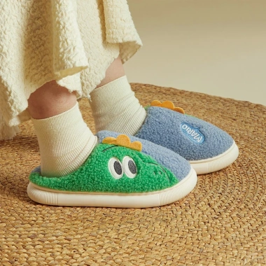Dép lông cừu Mario hình khủng long dễ thương - Dép bông mùa đông cho bé, giá 196k 5