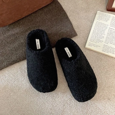 Dép lông đế dày chống trượt nữ, cotton mũi nhọn Birkenstock, tăng chiều cao 7 Dép lông đế dày chống trượt nữ, cotton mũi nhọn Birkenstock, tăng chiều cao 7