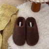 Dép lông đế dày chống trượt nữ, cotton mũi nhọn Birkenstock, tăng chiều cao 10