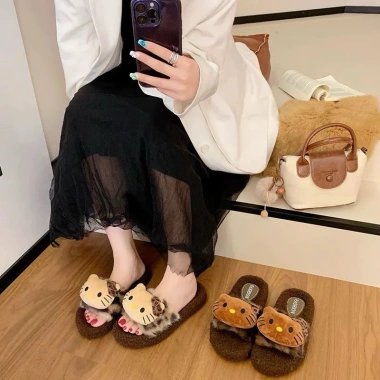 Dép Lông Nữ Helo Kitty Dễ Thương Hoạ Tiết Da Báo 2 Màu – Giá chỉ 48.020 VND 4 Dép Lông Nữ Helo Kitty Dễ Thương Hoạ Tiết Da Báo 2 Màu – Giá chỉ 48.020 VND 4