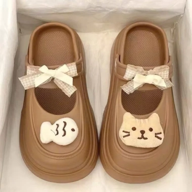 Dép Lông Nữ Helo Kitty Dễ Thương Hoạ Tiết Da Báo 2 Màu – Giá chỉ 48.020 VND
