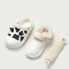 Dép Mario sục lông bò sữa trẻ em, cotton tháo rời, chống thấm nước, mùa đông bé gái & bé trai 8