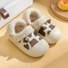 Dép Mario sục lông bò sữa trẻ em, cotton tháo rời, chống thấm nước, mùa đông bé gái & bé trai 11