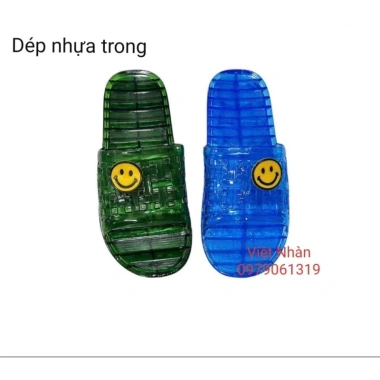 Dép nhà tắm nhựa trong cho bé – êm chân, chống trơn trượt, bám cực tốt, giá chỉ 14.000₫