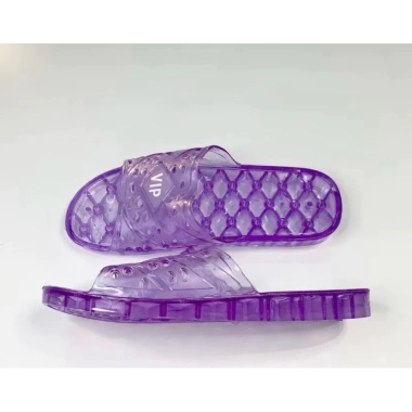 Dép nhựa trong suốt chống trơn, lỗ thoát nước, dùng cho tắm và vệ sinh - 25.000