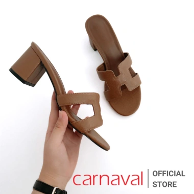 Dép Nữ Cao Gót Carnaval Quai Chữ H Hiện Đại Gót Vuông 5 Phân - Giá chỉ 199.700đ