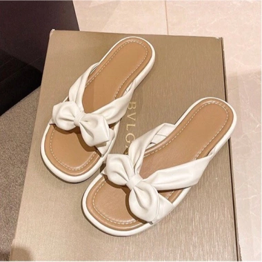 Dép nữ phối nơ quai da nhiều màu xinh xắn mẫu mới - giảm giá chỉ 68k 9